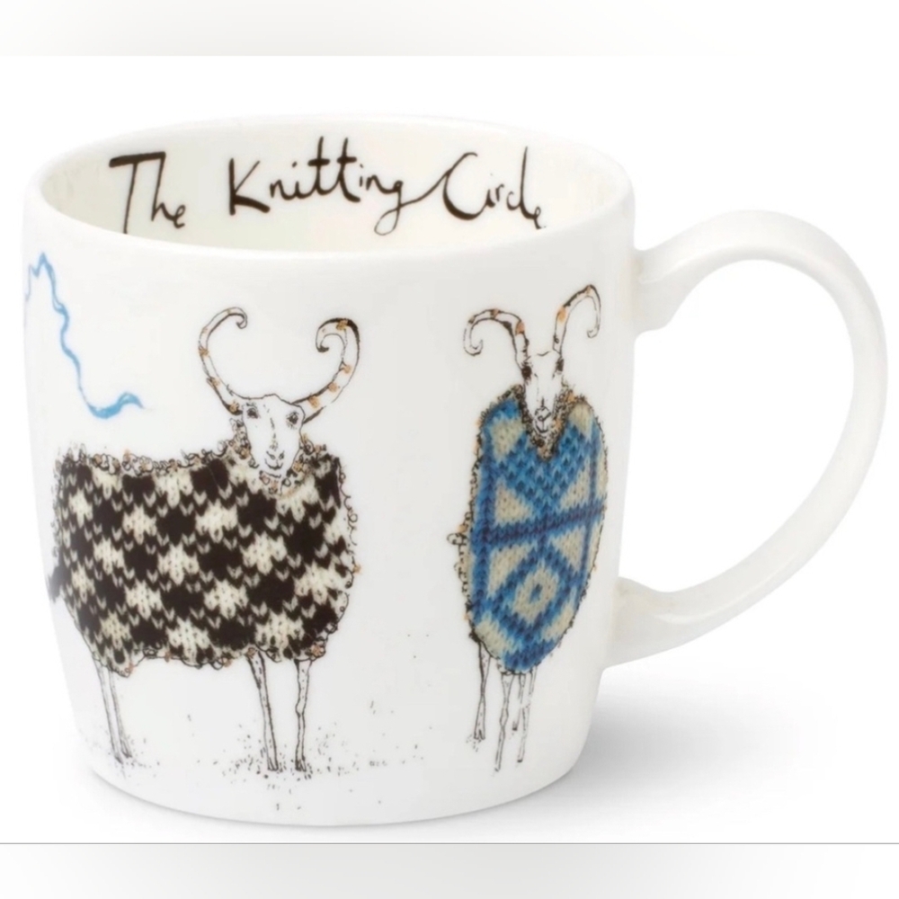 ANNA WRIGHT The Knitting Circle Sheep Mug